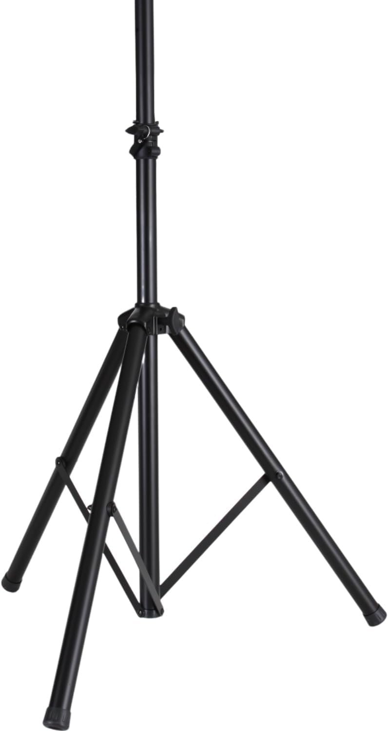 Pyle Universal Speaker Stand Mount Holder Heavy Duty Tripod w/ Adjustable Height from 40” to 71” and 35mm Compatible Insert Easy Mobility Safety Pin and Knob Tension Locking for Stability, Black