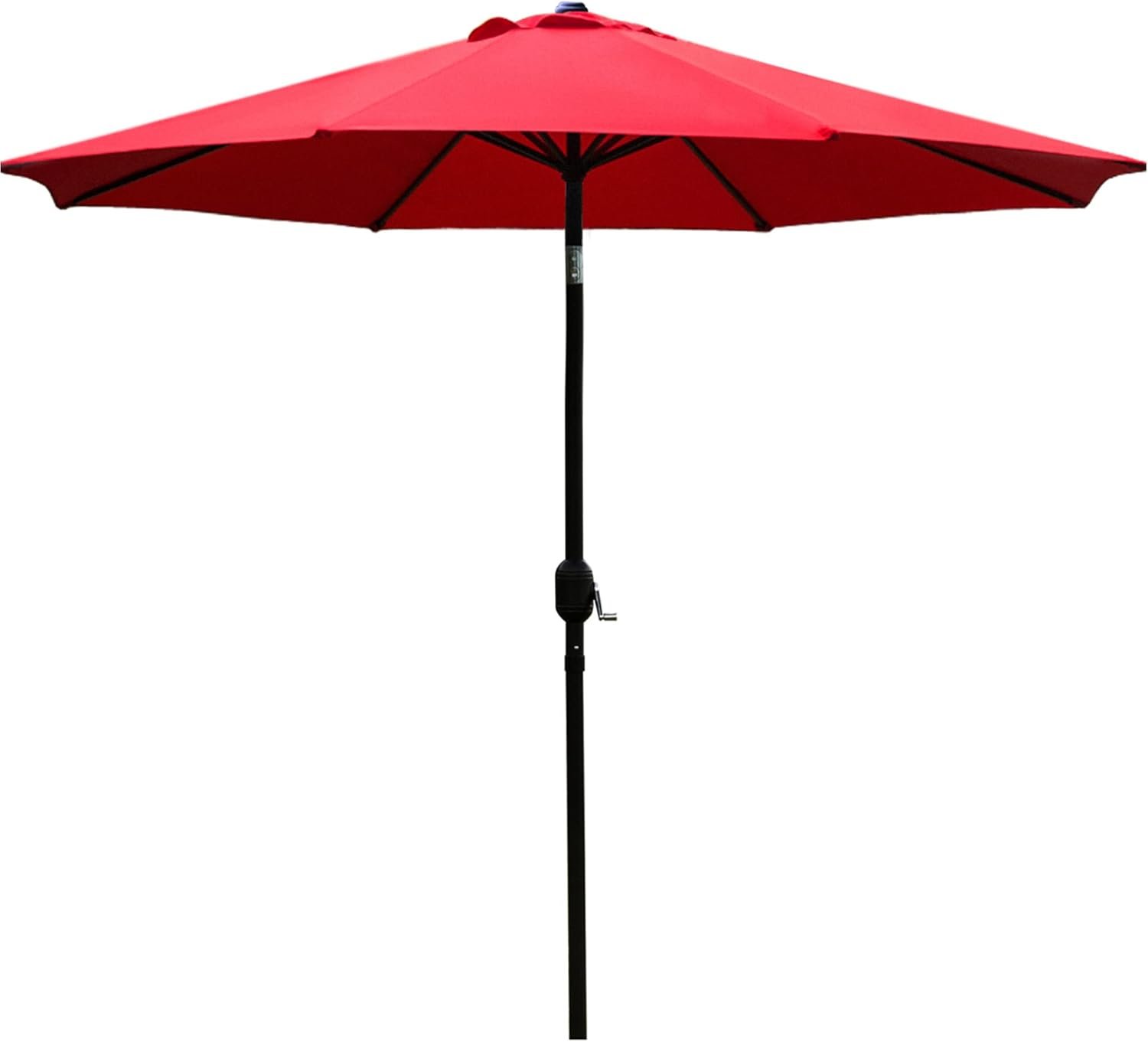 Sunnyglade 9′ Patio Umbrella Outdoor Table Umbrella with 8 Sturdy Ribs (Red)