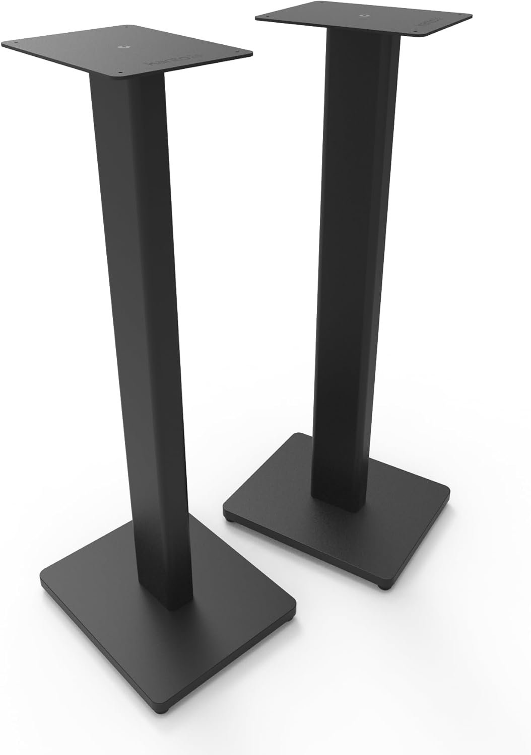 Kanto ST28 28” Universal Floor Speaker Stands for Bookshelf Speakers up to 30 lbs | Improved Sound | Hidden Cable Management | Timeless Design, | Pair | Black Steel w/Black MDF Base