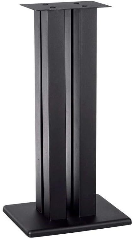 Monolith 24 Inch Speaker Stand (Each) – Supports 75 lbs, Adjustable Spikes, Compatible With Bose, Polk, Sony, Yamaha, Pioneer and others, Black