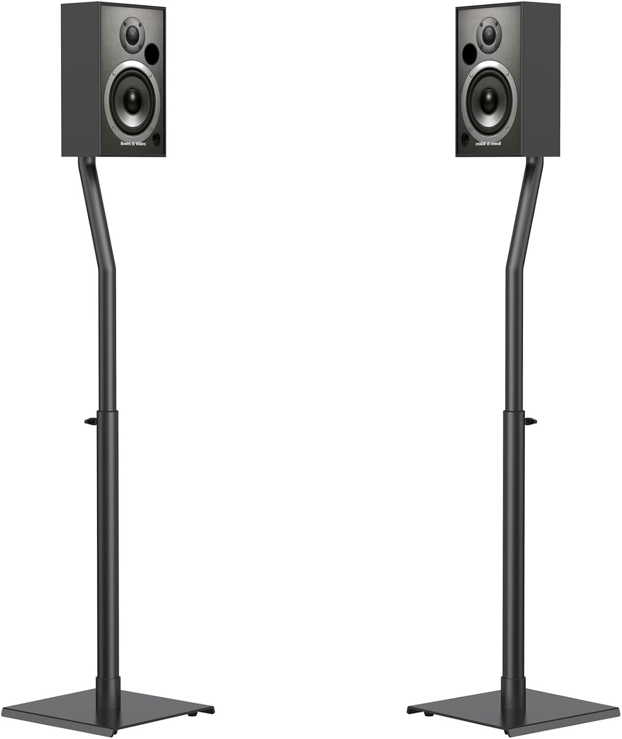 USX MOUNT Universal Speaker Stands, Height Adjustable Extend 30.0″ to 39.1″ for Satellite Speakers & Small Bookshelf Speakers up to 11 lbs Per Stand, 1 Pair Floor Stands for Sony Bose Polk JBL Yamaha