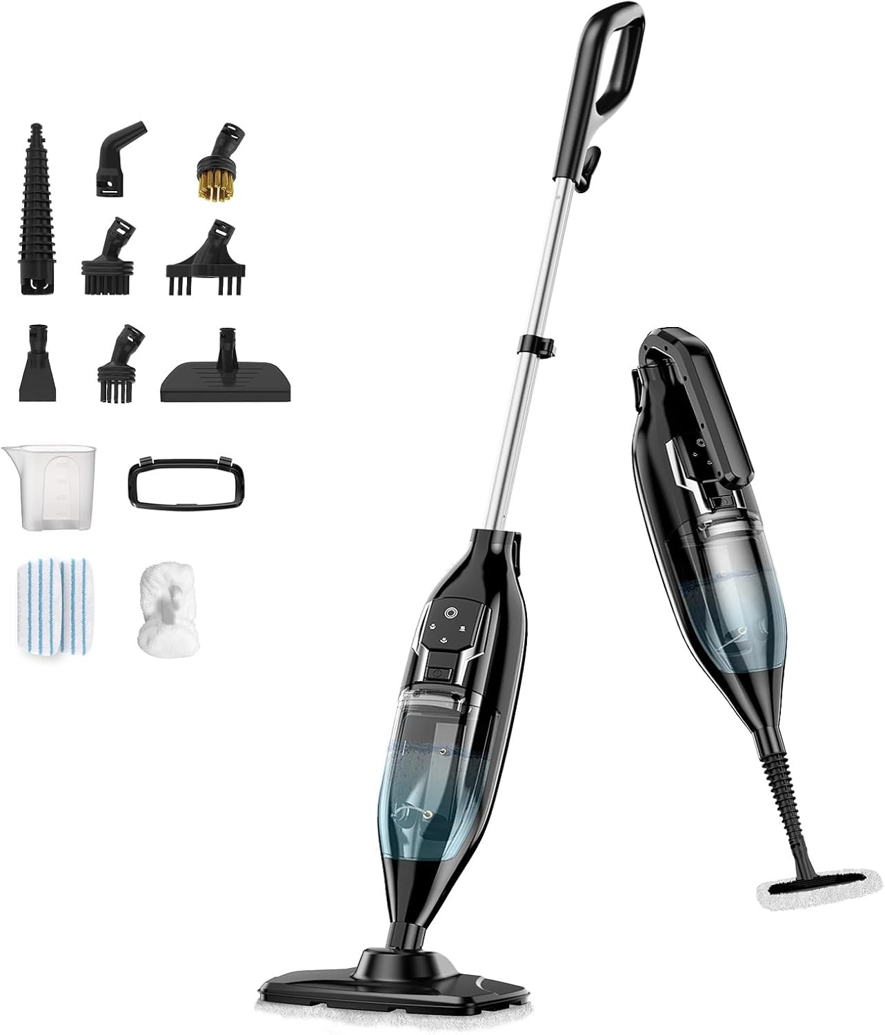 Steam Mop, 12-in-1 Powerful Handheld Steam Cleaner Detachable Steam Mops for Floor Cleaning, 565ML Removable Tank, 23FT Power Cable, MultiPurpose Steamer for Hardwood, Tile, Grout, Furniture
