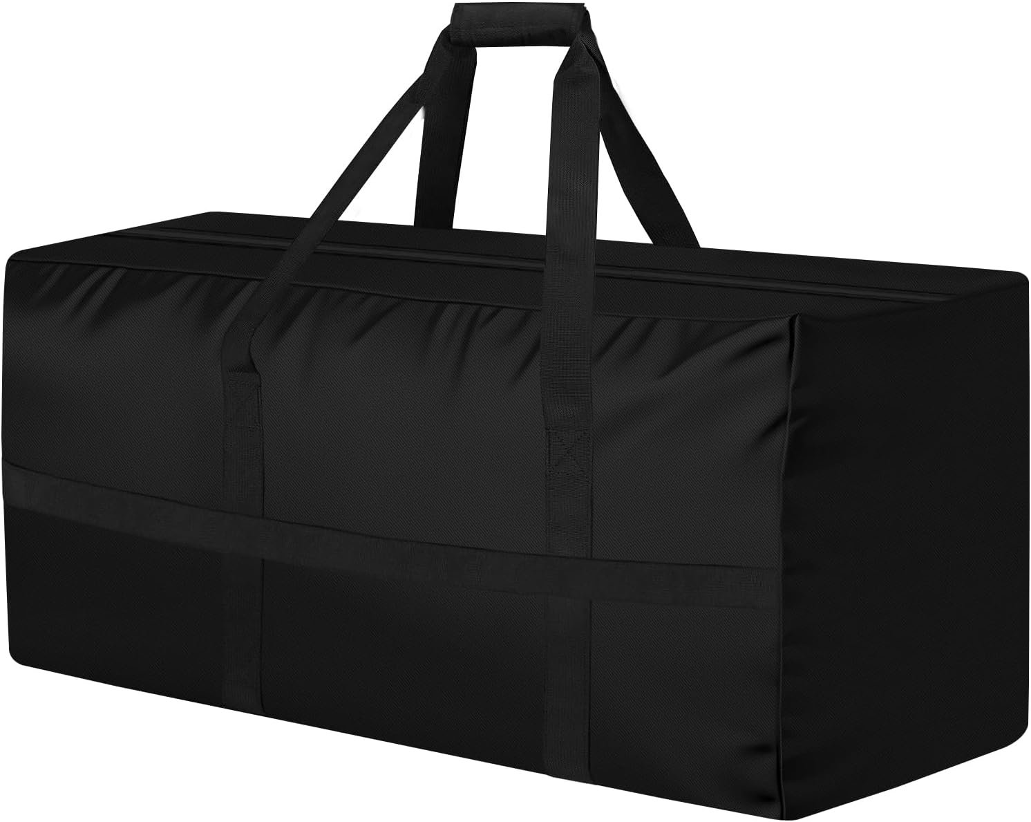 LYHNMW Outdoor Cushion Storage Bag, 600D Oxford Fabric Waterproof Extra Large Patio Furniture Bag, Cushion Organizer Bag with Zipper & Padded Handle(69″L x 21.7″W x 29.5″H)