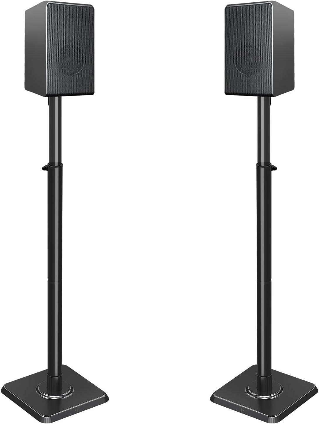 Mounting Dream Speaker Stands Height Adjustable for Satellite & Small Bookshelf Speakers, Set of 2 Floor Stand Mount for Bose Polk JBL Sony Yamaha and Others – 11LBS Capacity MD5402