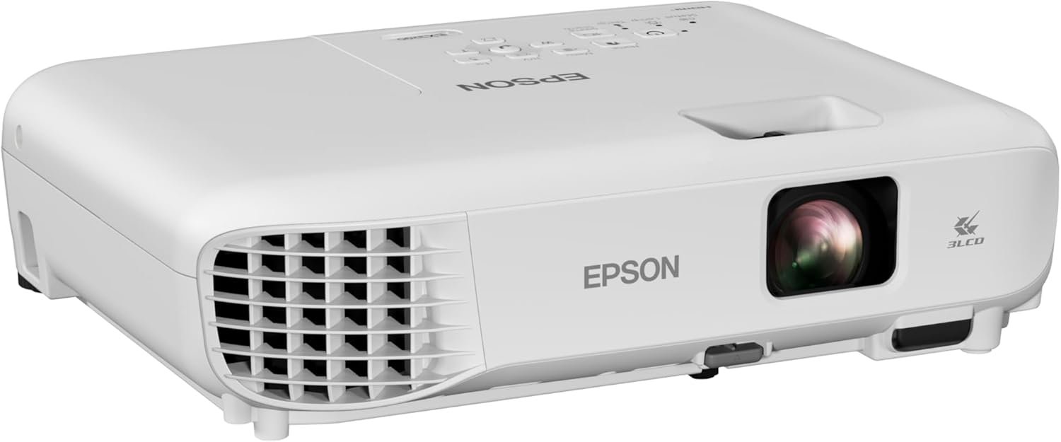 Epson EX3290 3-Chip 3LCD Widescreen WXGA Video Projector with Built-In Speaker, 4000 Lumens Color and White Brightness, 2x HDMI Ports