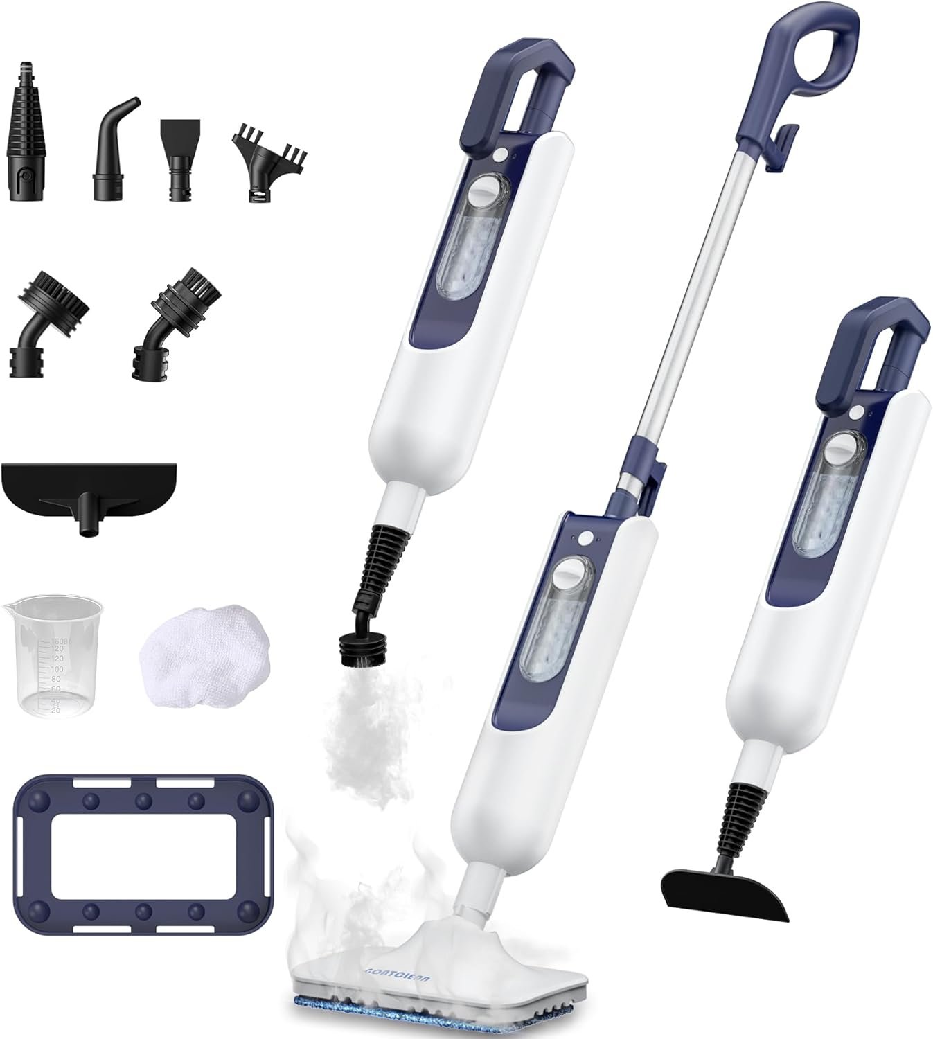 GOATCLEAN® 11-in-1 Steam Mop, 212°F Powerful Handheld Steam Cleaner for Home, Multi-Purpose Floor Steamer for Hardwood Floors, Tile, Carpet & Wall, Chemical-Free Cleaning with 22.9FT Cord