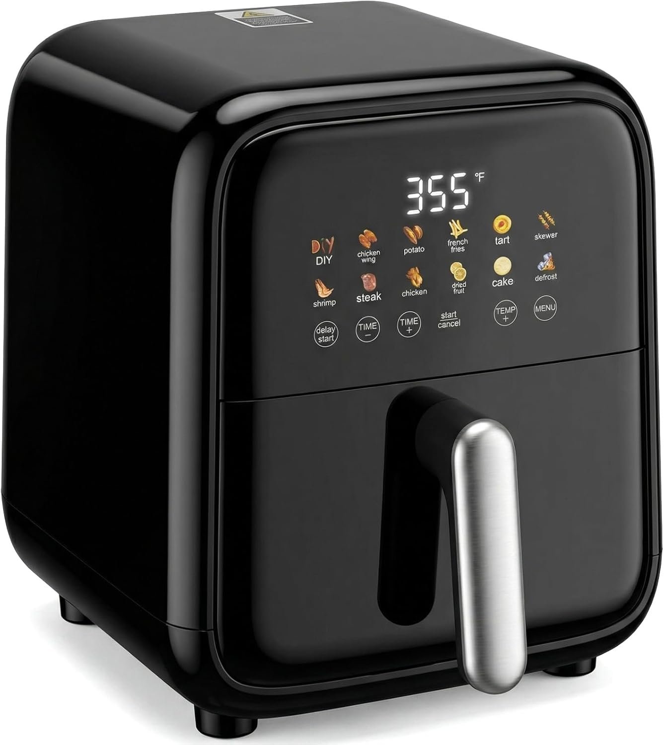 OLIXIS Air Fryer with Window 7.9QT, 12-In-1 Large Airfryer for Family, 400°F Rapid Air Crispy Technology, Roast Bake Dehydrate Reheat, Nonstick & Easy-Clean Basket, 1800W, Black