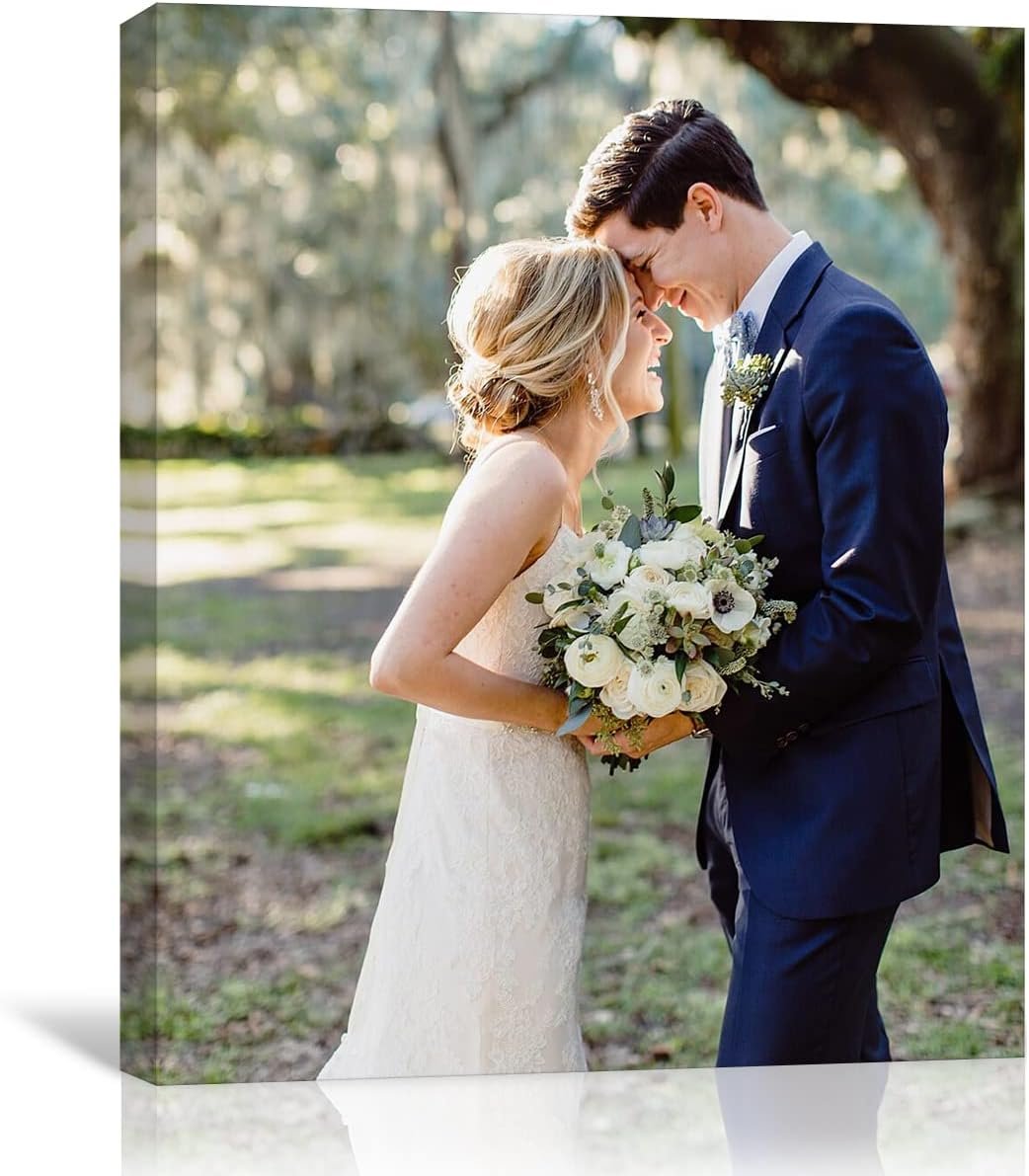 Custom Framed Canvas Prints With Your Photos – Personalized Picture To Canvas Wall Art (8″ Wx10 H) – Gift Wrapping Available