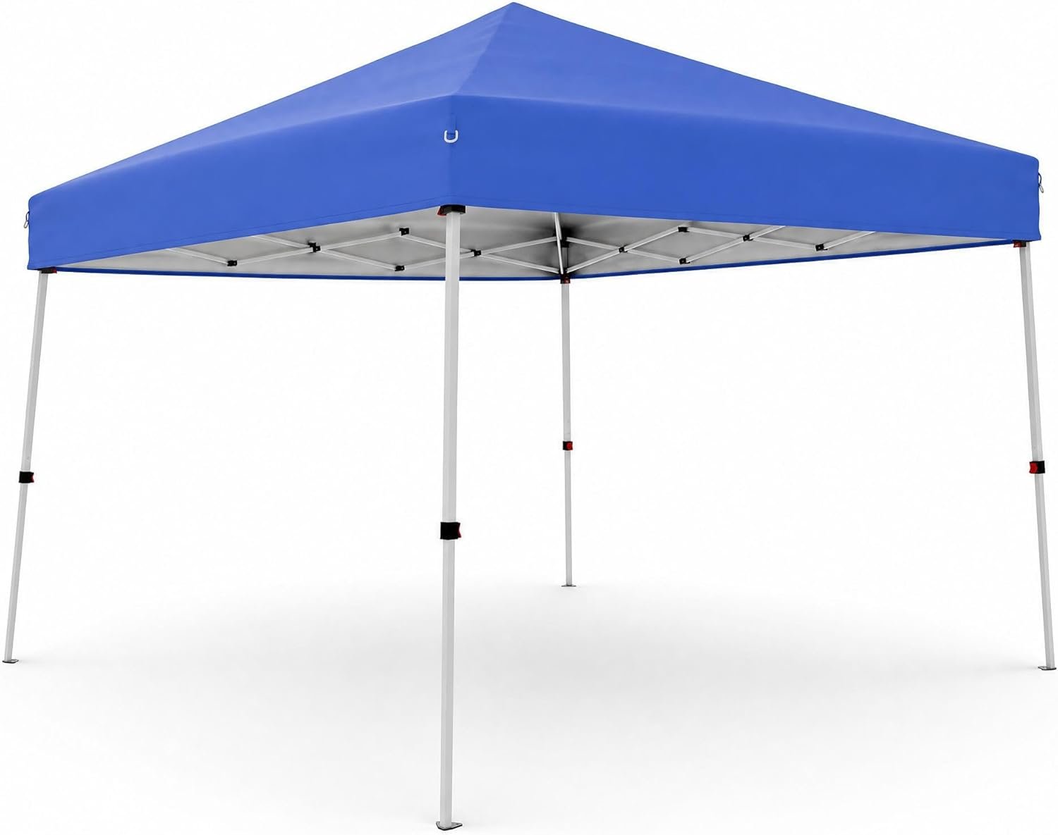 10×10 Pop Up Canopy Tent, Heavy Duty Commercial Outdoor Shelter with Easy One-Person Setup, Instant Slant Leg Tent with No Sidewalls, Blue