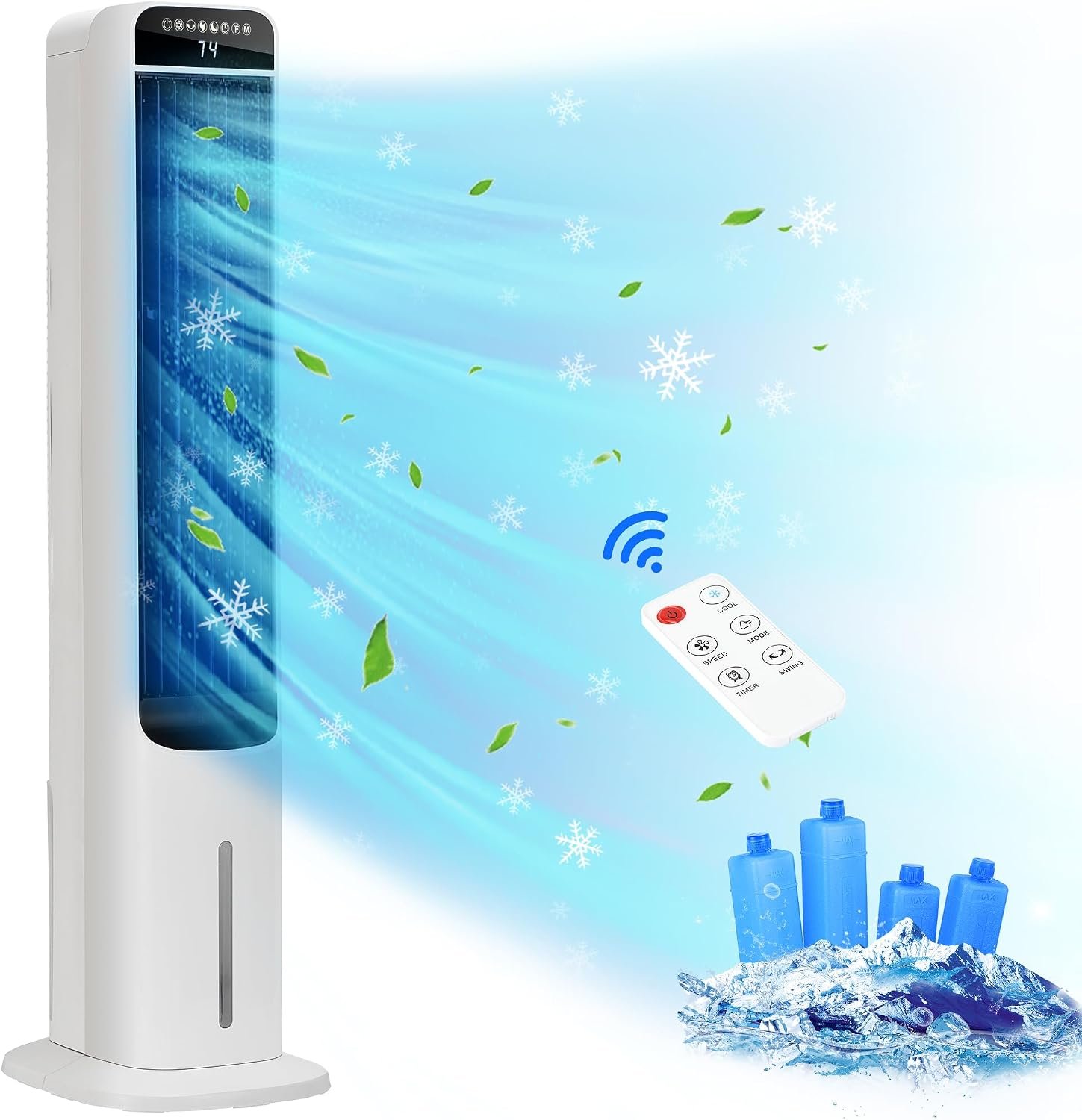 MEPTY 3-IN-1 Evaporative Air Cooler, Cooling Fans that Blow Cold Air