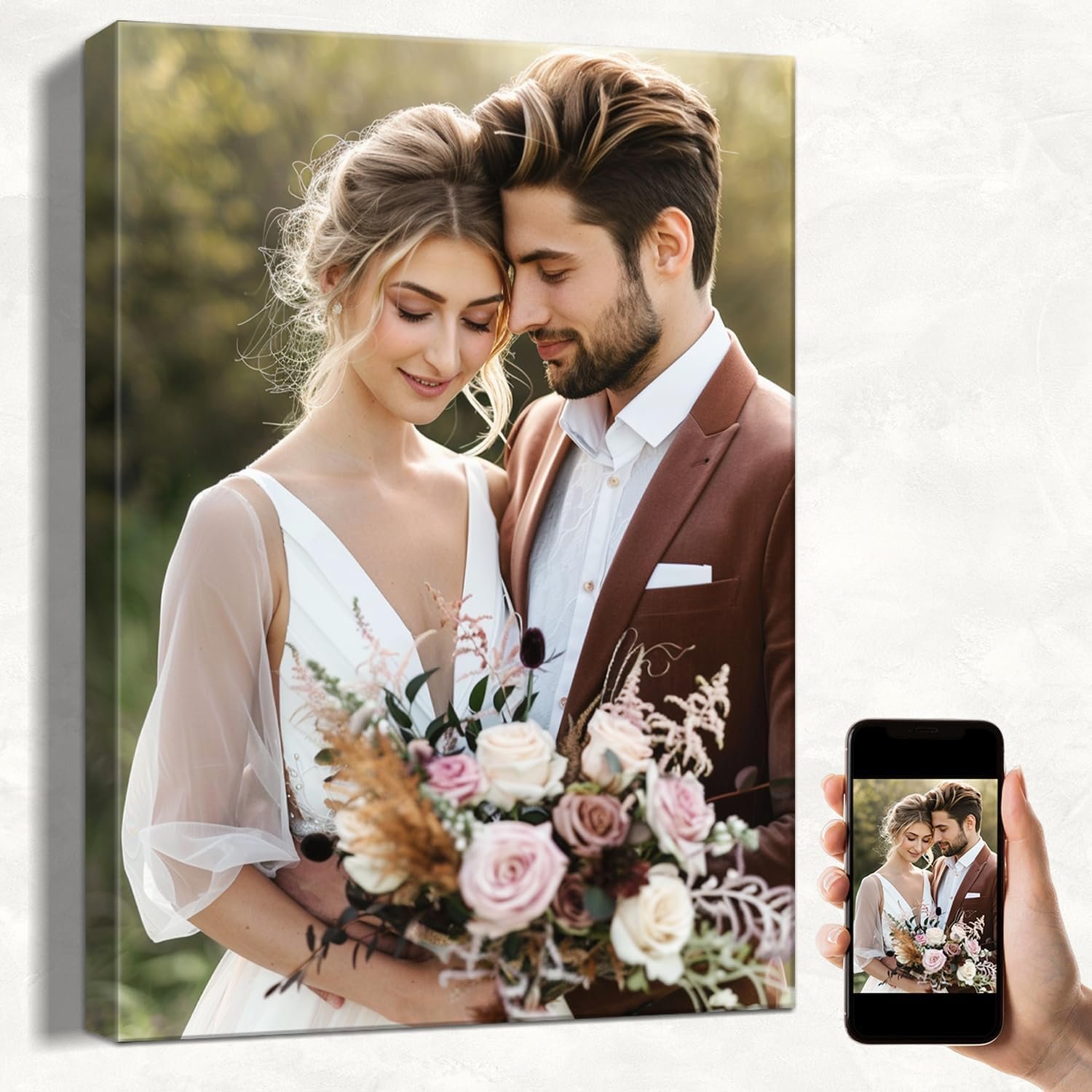 karani Custom Canvas Prints with Your Photos, Personalized Wall Art for Home Decor, Unique Personalized Gifts for Wedding, Birthday, Family & Friends, Ready to Hang Canvas Prints 8×10