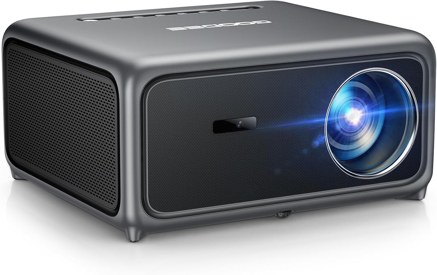 GooDee 4K Smart Projector with WiFi 6 & Bluetooth – UHD Movie Projector, ToF Auto Focus & Keystone, MEMC, Built-in Streaming Apps, Dolby Audio Home Theater for Outdoor Movie Night & Bedroom Cinema