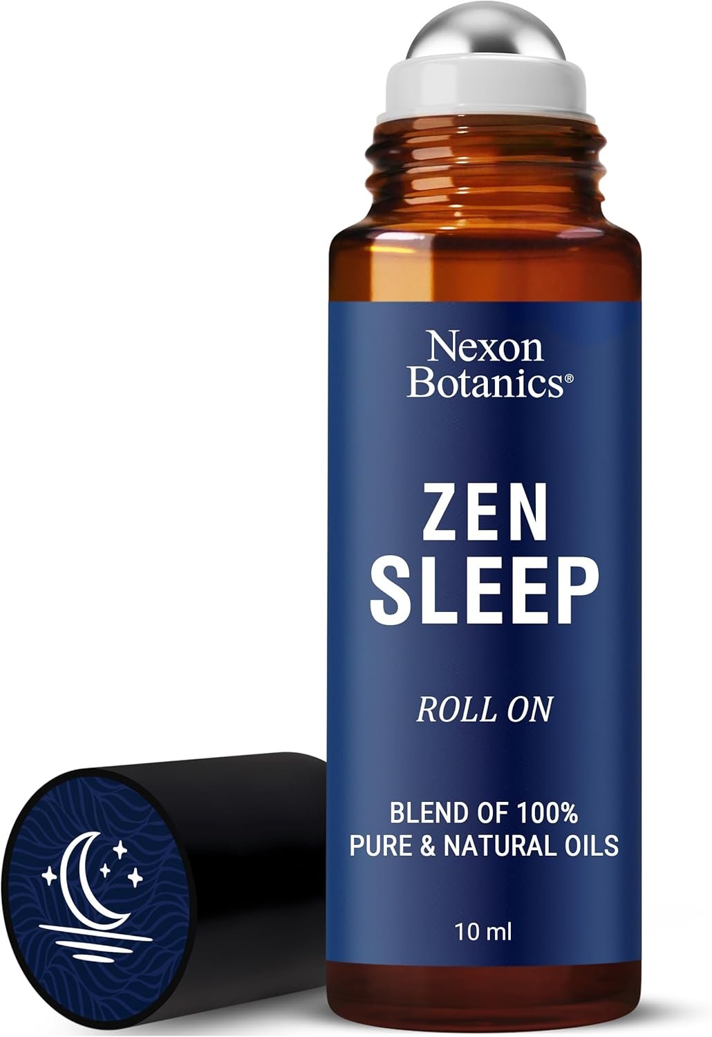 Zen Sleep Essential Oil Roll-On 10 ml – Calming Blend for Serenity & Deep Sleep with Lavender, Rosemary – Easy-to-Use Roller Ball – Nexon Botanics
