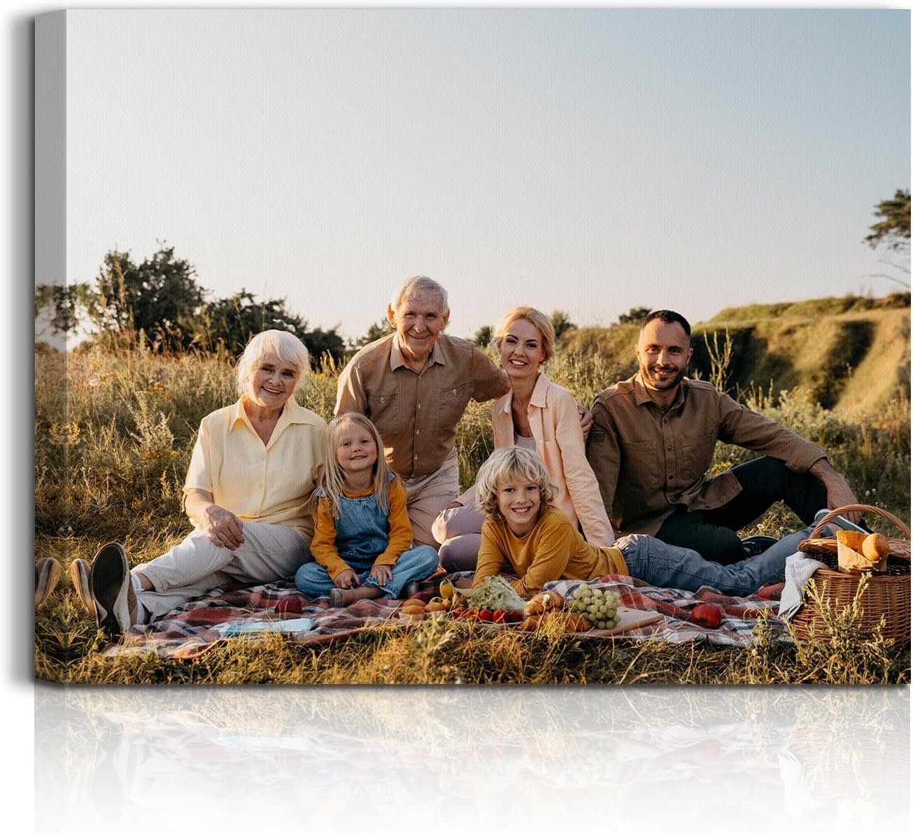 Personalized Photo Canvas Wall Art, Custom Canvas Prints with Your Photos,Ready to Hang, Ideal Housewarming Wedding Birthday Gift for Family Friends (HORIZONTAL PHOTO, 20″ L x 16″ W)