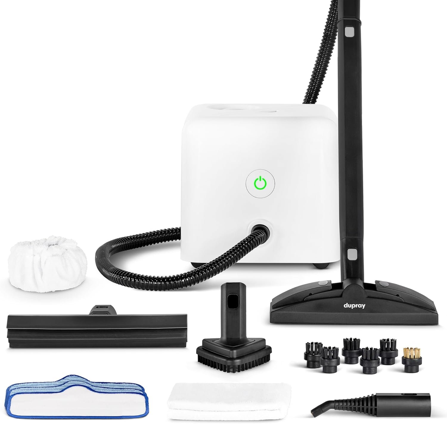 Dupray Neat Steam Cleaner with 17-Piece Kit – Powerful, Chemical-Free Cleaning for Floors, Cars, Tiles, Upholstery, Kitchen, Bathroom Grout, Carpets & More – Kills up to 99.9% of Bacteria & Viruses