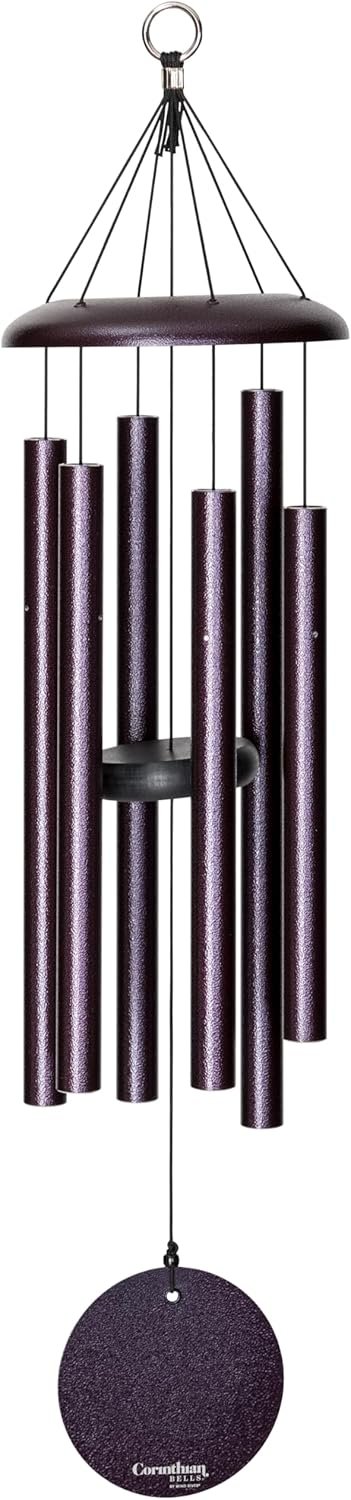 Corinthian Bells by Wind River – 30 inch Plum Wind Chime for Patio, Backyard, Garden, and Outdoor Decor (Aluminum Chime) Made in the USA