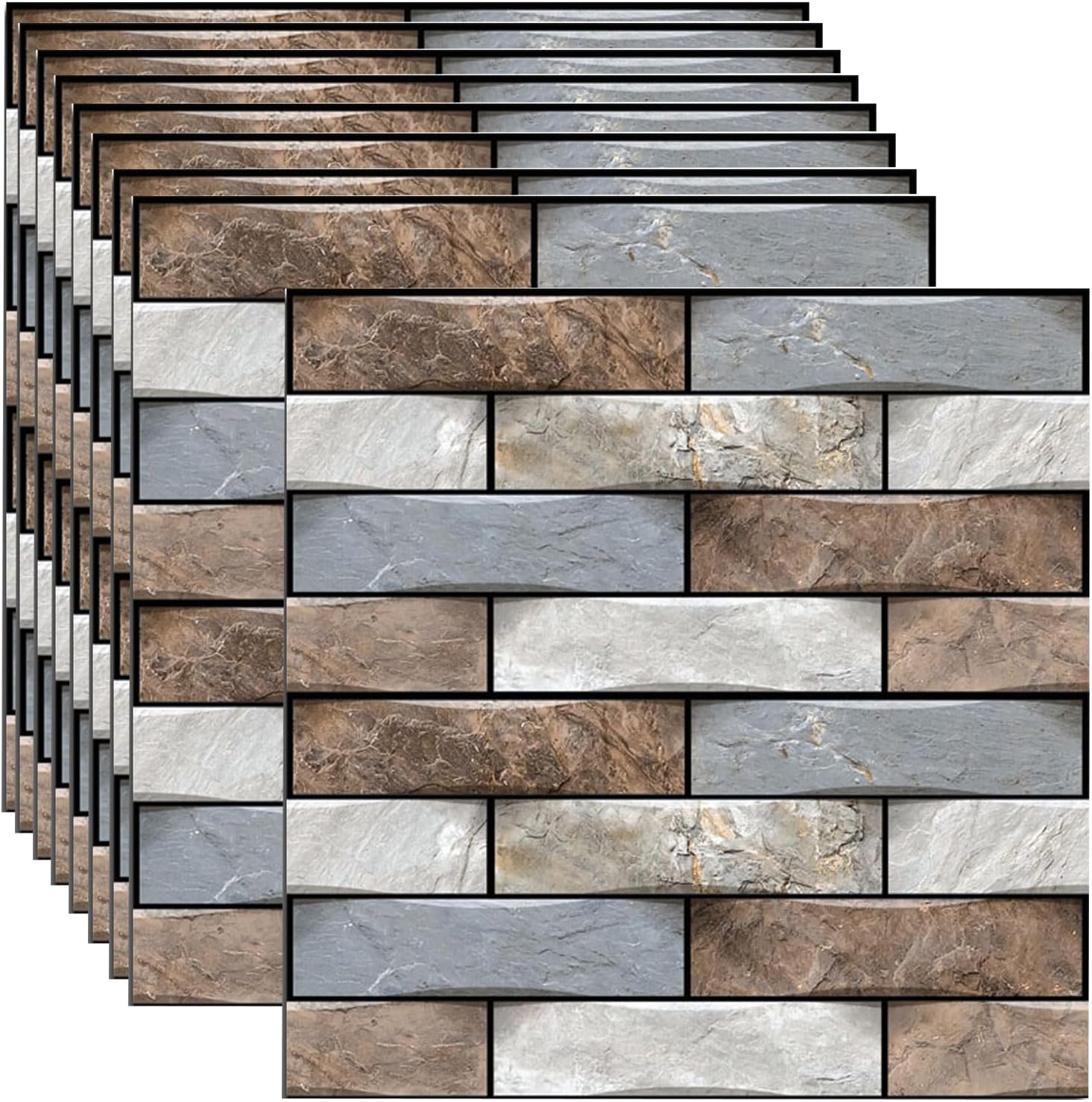 3D Wall Panels Peel and Stick,Faux Brick Wall Panel,10PCS 30x30cm Foam PVC Self Adhesive Wallpaper Application Such as Games Rooms, Offices, Hotels, Living Rooms, bedrooms and Kitchens.