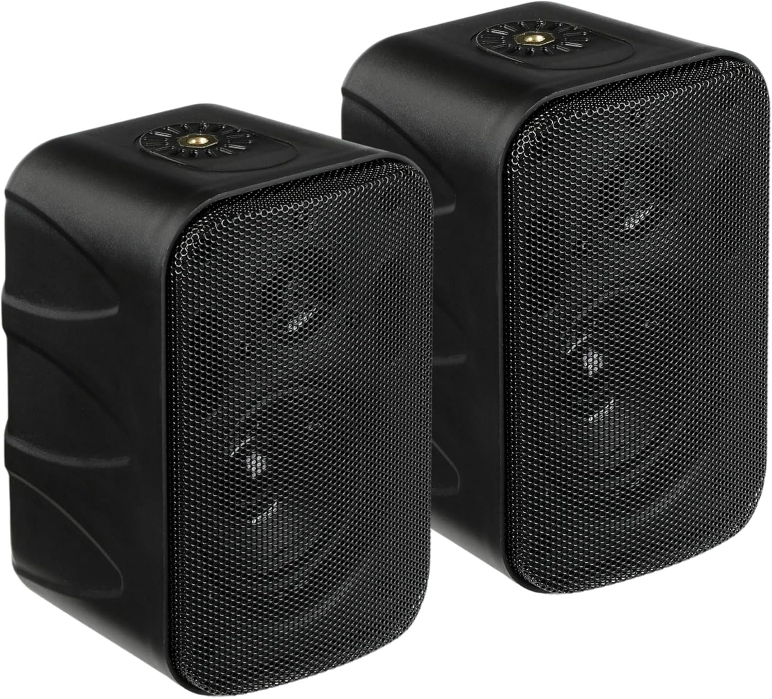 3.5 inch Outdoor Speakers Wired, Waterproof Wall Mount Speakers, Ideal for for Patio, Poolside, Garage, Pair, Balck