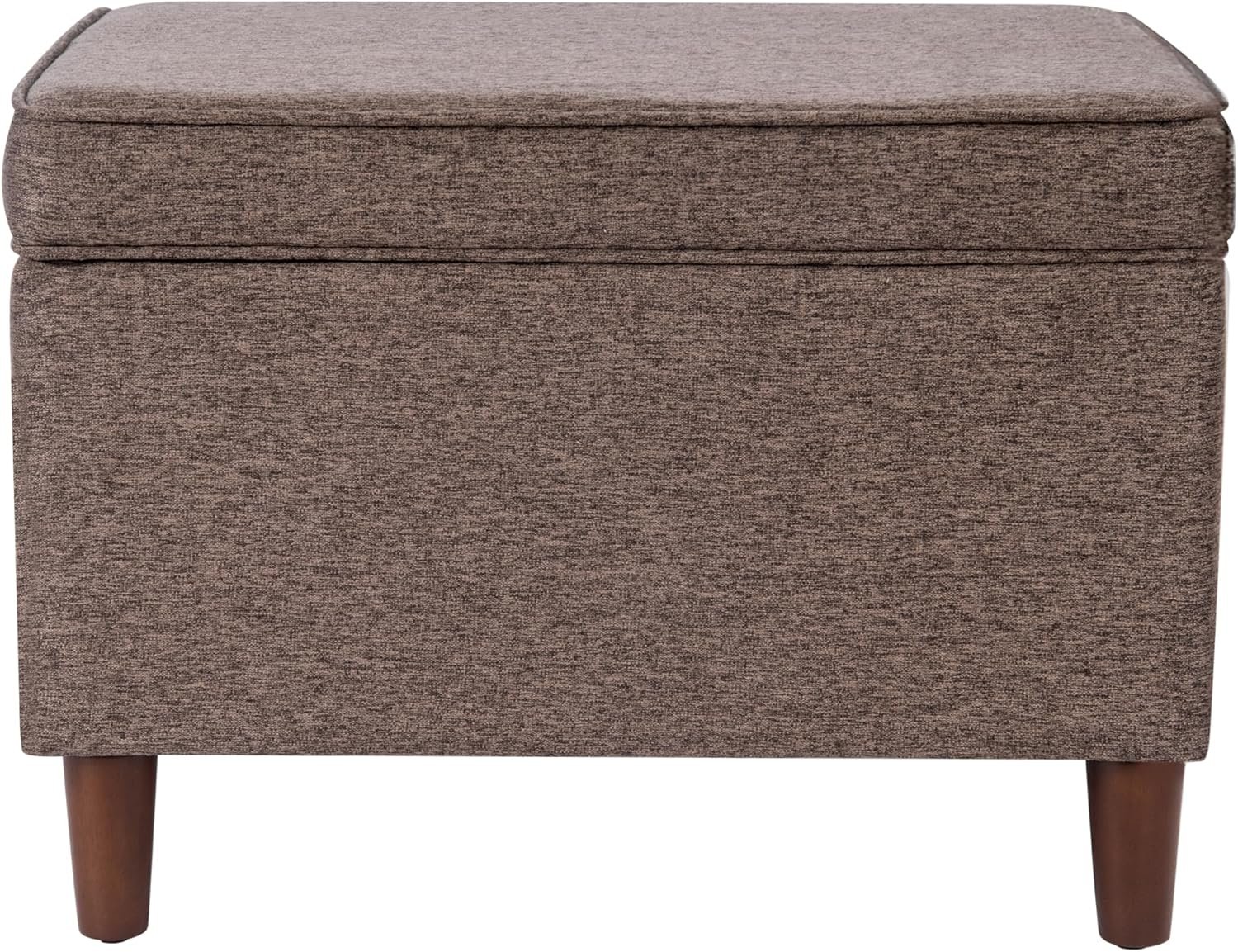 Spatial Order Home Decor | Dinah Collection Modern Storage Ottoman | Ottoman with Storage for Living Room & Bedroom (Chocalate Brown)