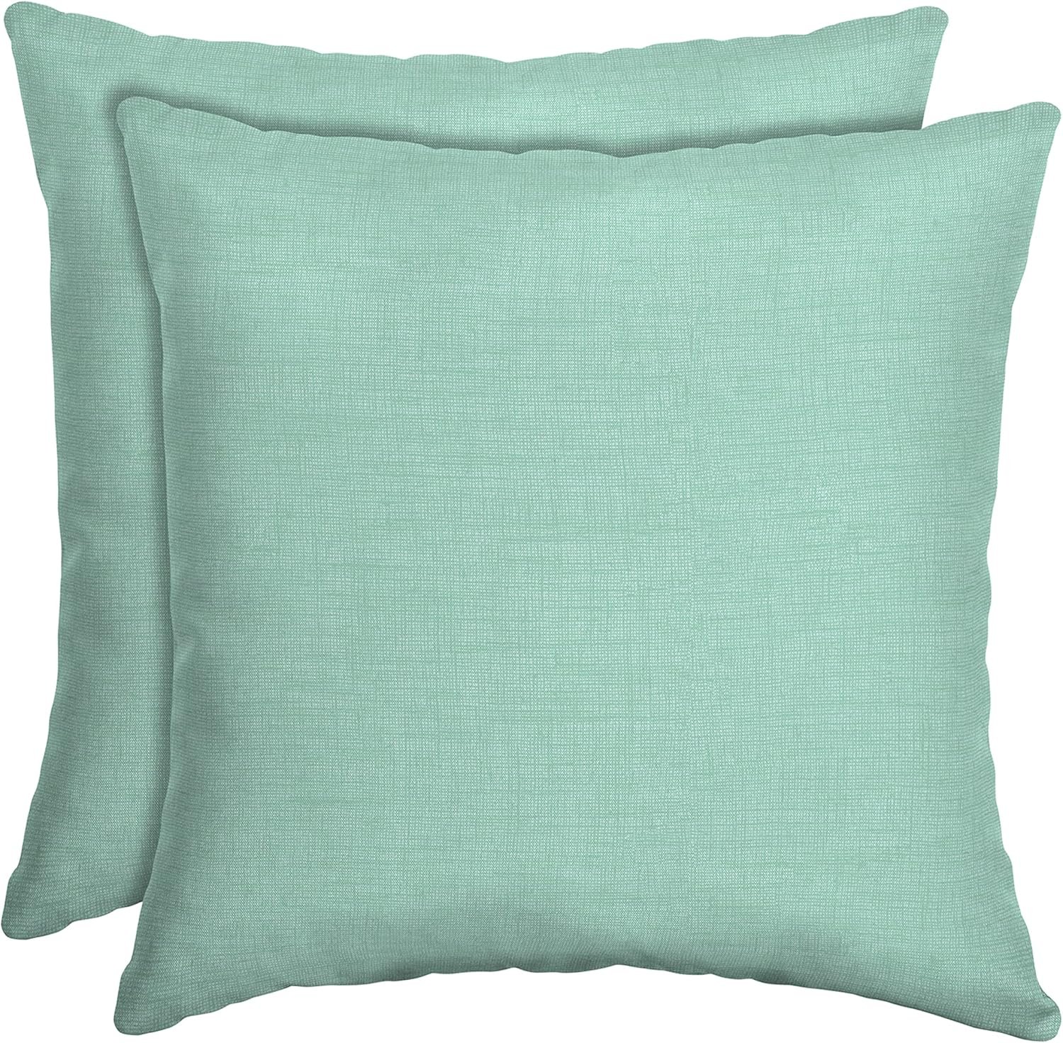 Arden Outdoor Toss Pillow, 2 Pack, 16 x 16, Rain-Proof, Fade Resistant Aqua Leala