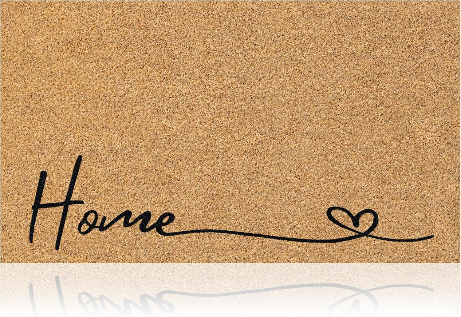 Natural Coir Door Mat, Minimal Shedding, Heavy Duty Non-Slip Welcome Mat for Front Door, Outside Entrance, Porch & Entryway (17×29, Home Heart Classic)